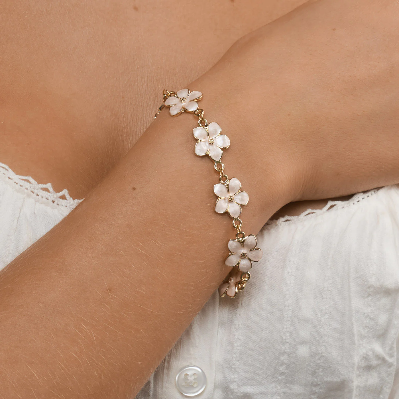 Adeline - Emaljert blomsterkjede armbånd - Image 3