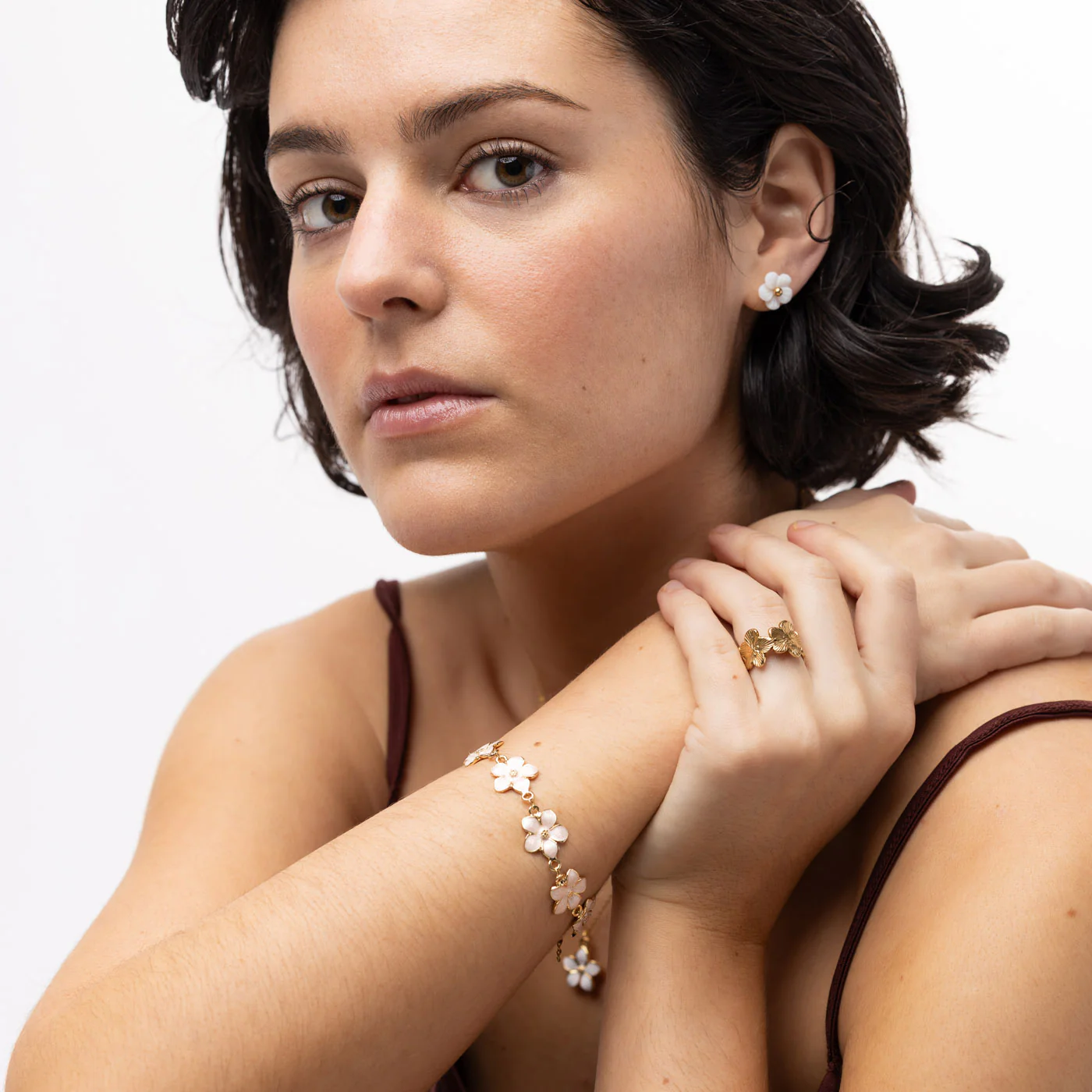 Adeline - Emaljert blomsterkjede armbånd - Image 6