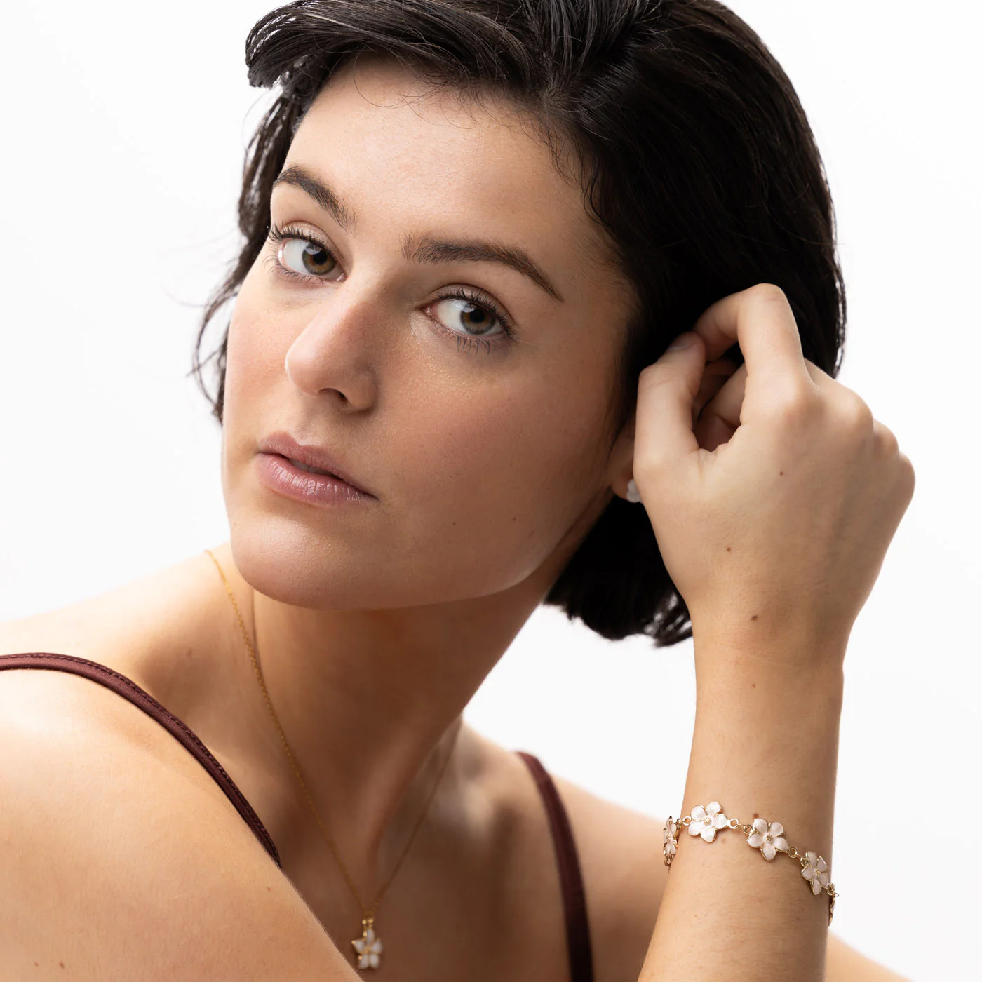 Adeline - Emaljert blomsterkjede armbånd - Image 8