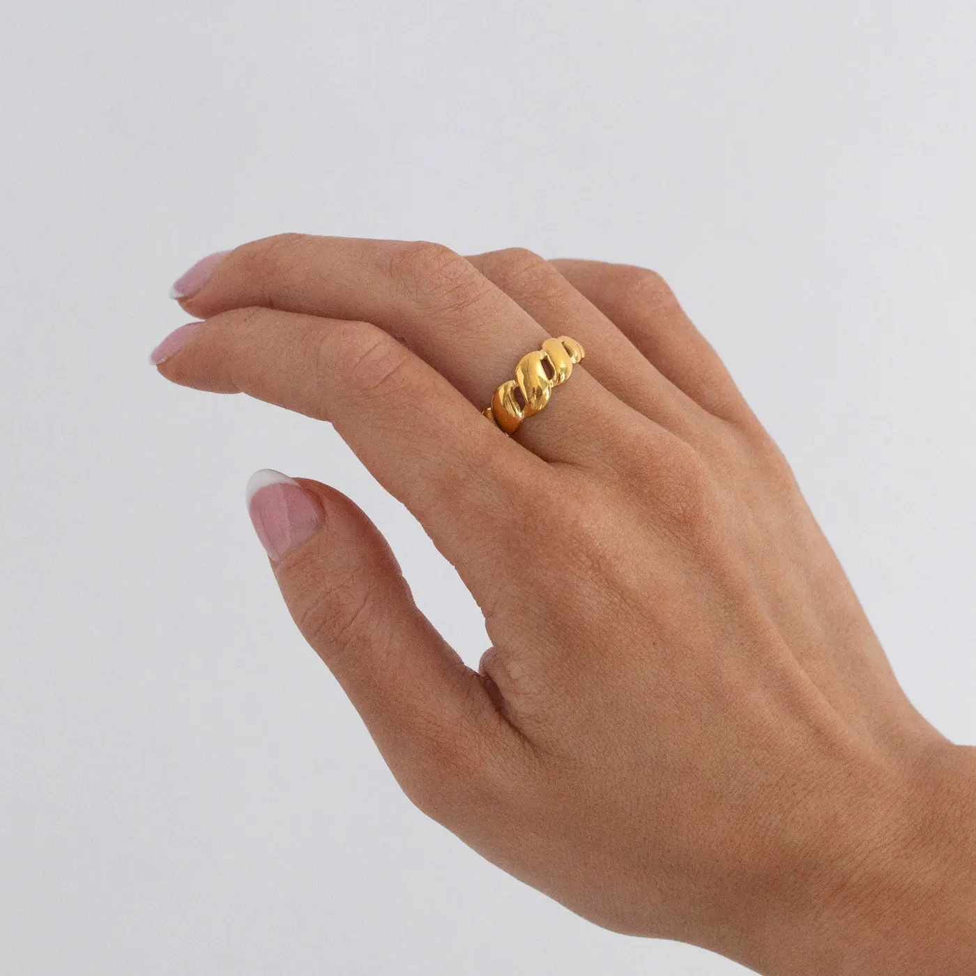 Bea - Croissant ring i rustfritt stål - Image 5