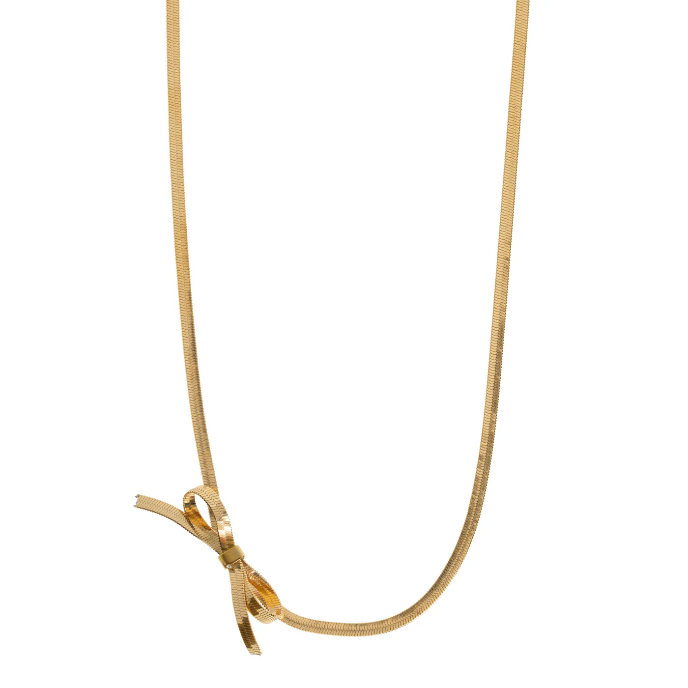 Sløyfe Snake Chain Halskjede & øredobber gavesett - Image 3