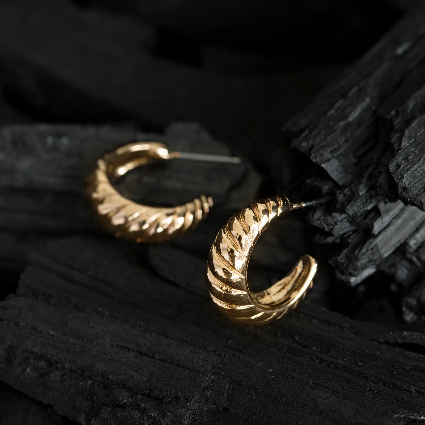 Croissant Hoop øredobber - Image 3