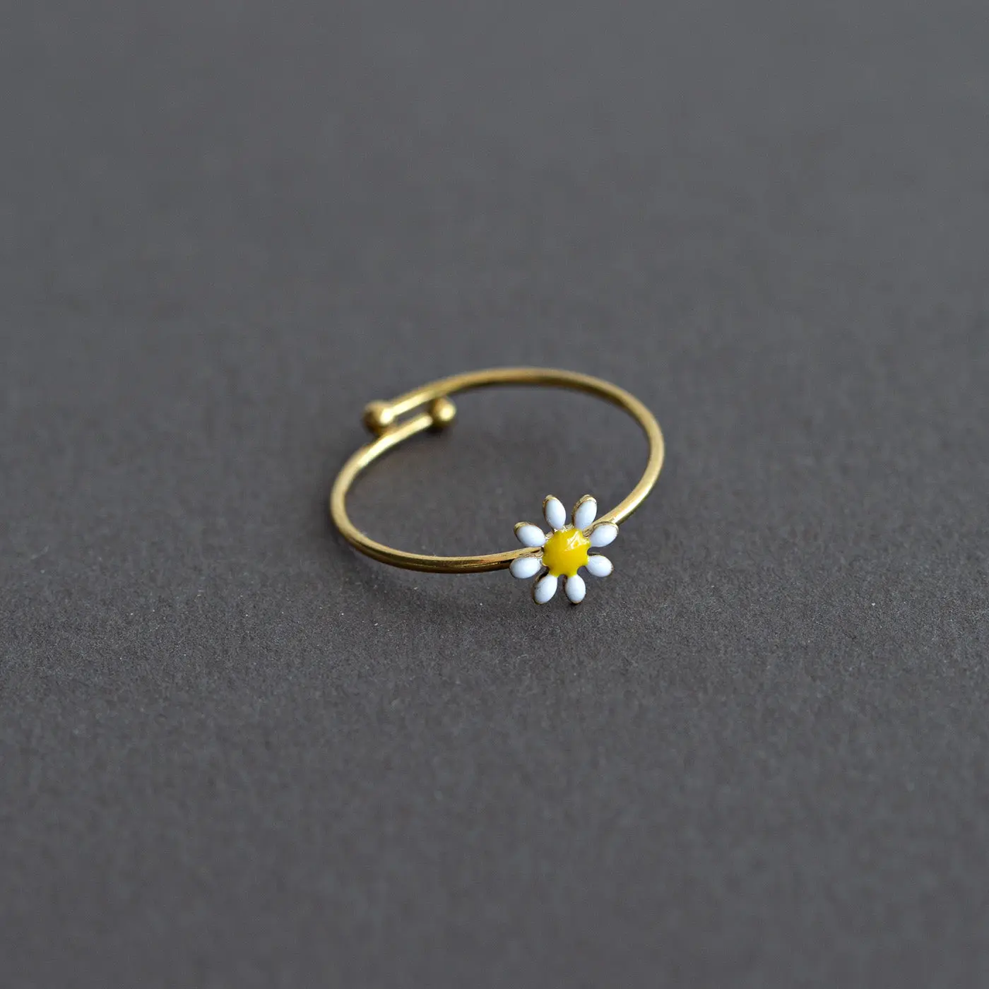 Doris - Daisy Flower Emaljering Rustfritt stål - Image 4