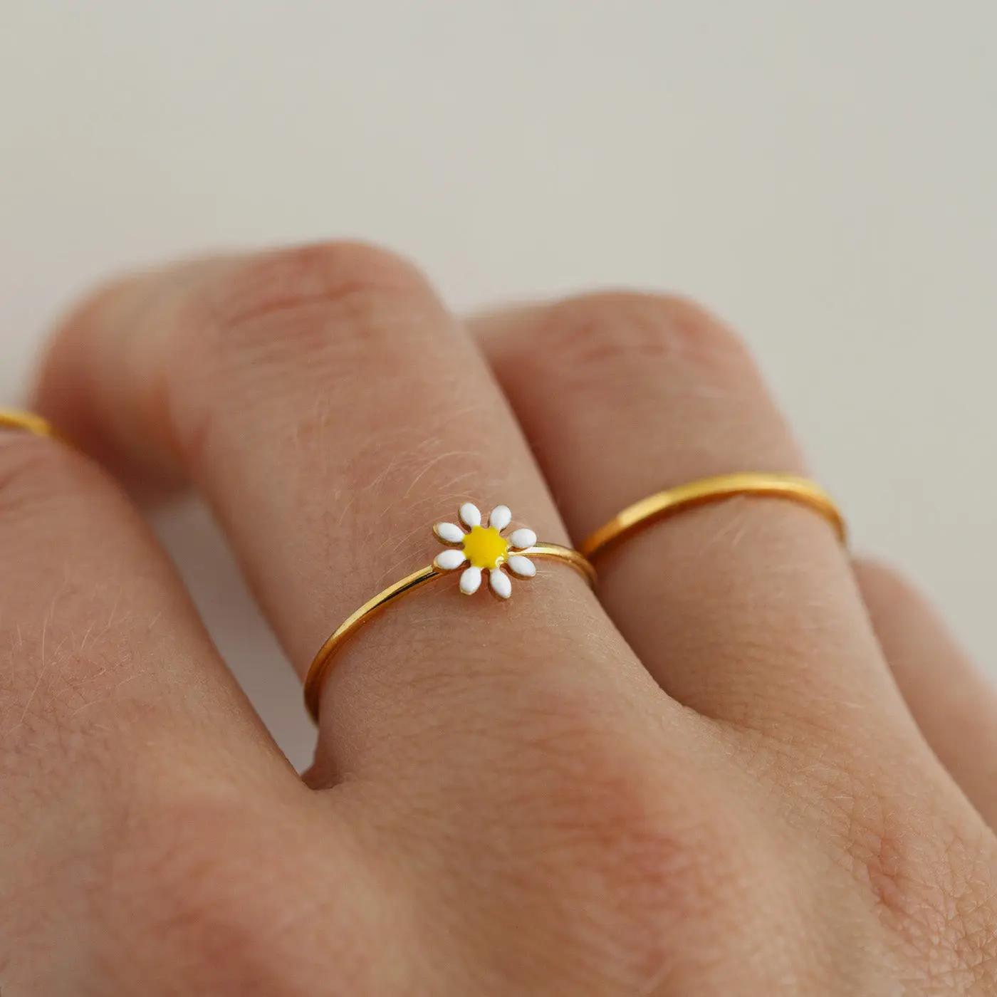 Doris - Daisy Flower Emaljering Rustfritt stål - Image 5