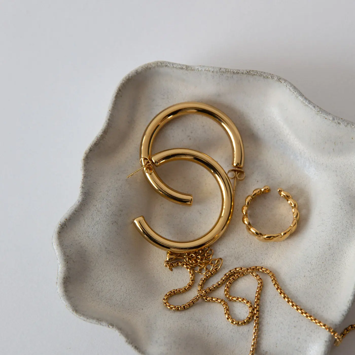 Elianna - Large Statement Hoop øredobber i rustfritt stål - Image 3