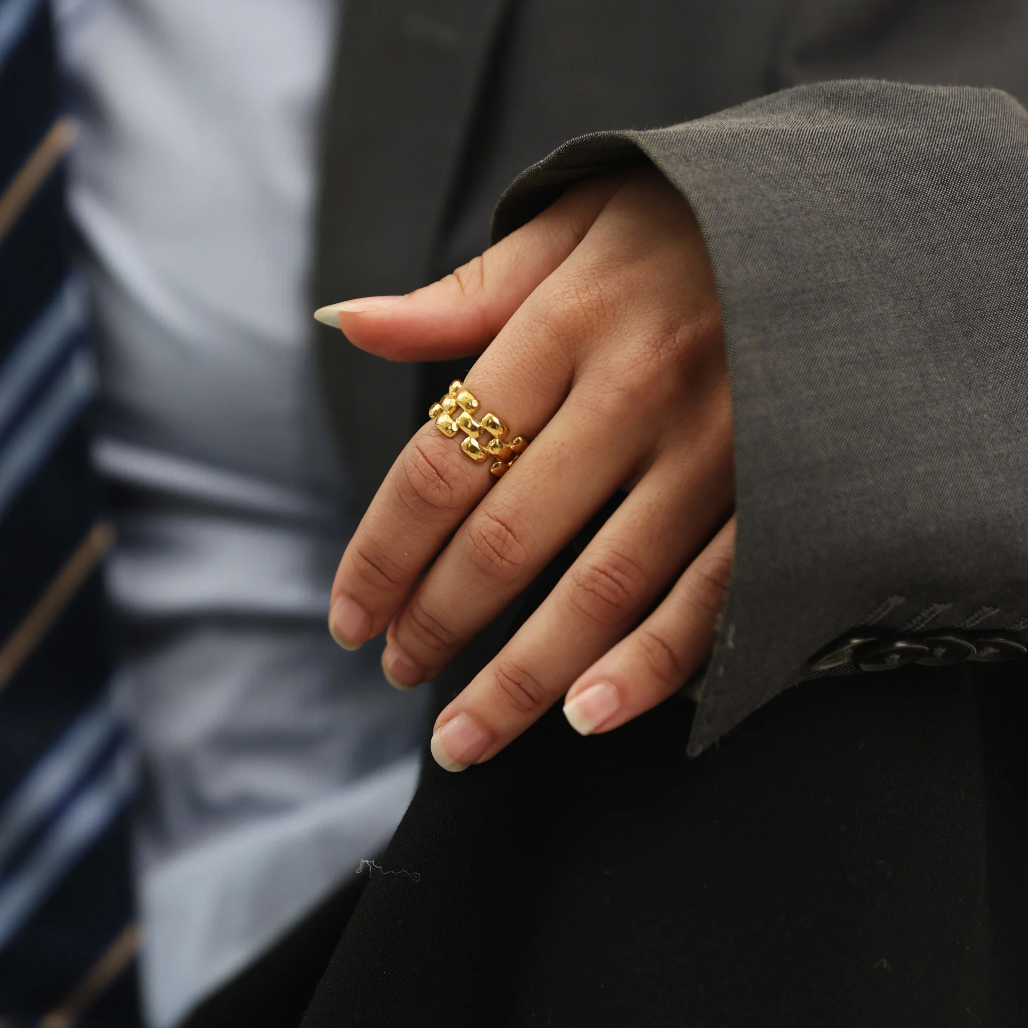 Elira - Chunky ring i rustfritt stål - Image 16