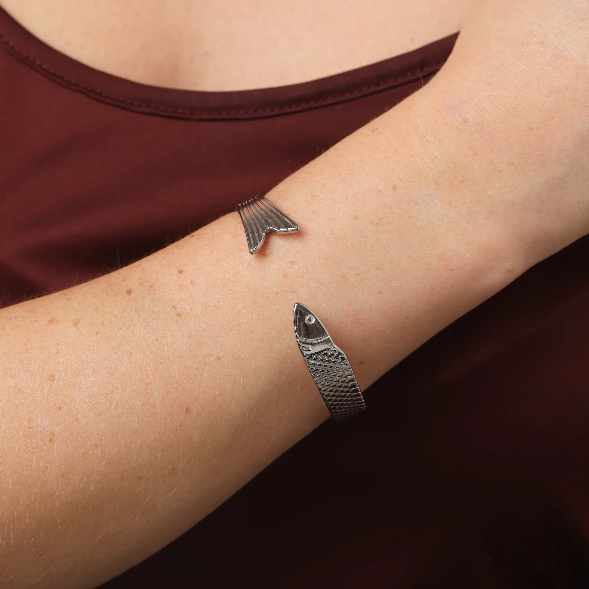 Erle - Fisk Bangle Armbånd Rustfritt stål - Image 5