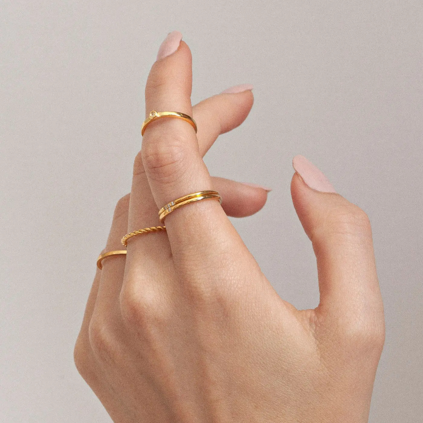 Evi - Petite Crystal Ring rustfritt stål - Image 3