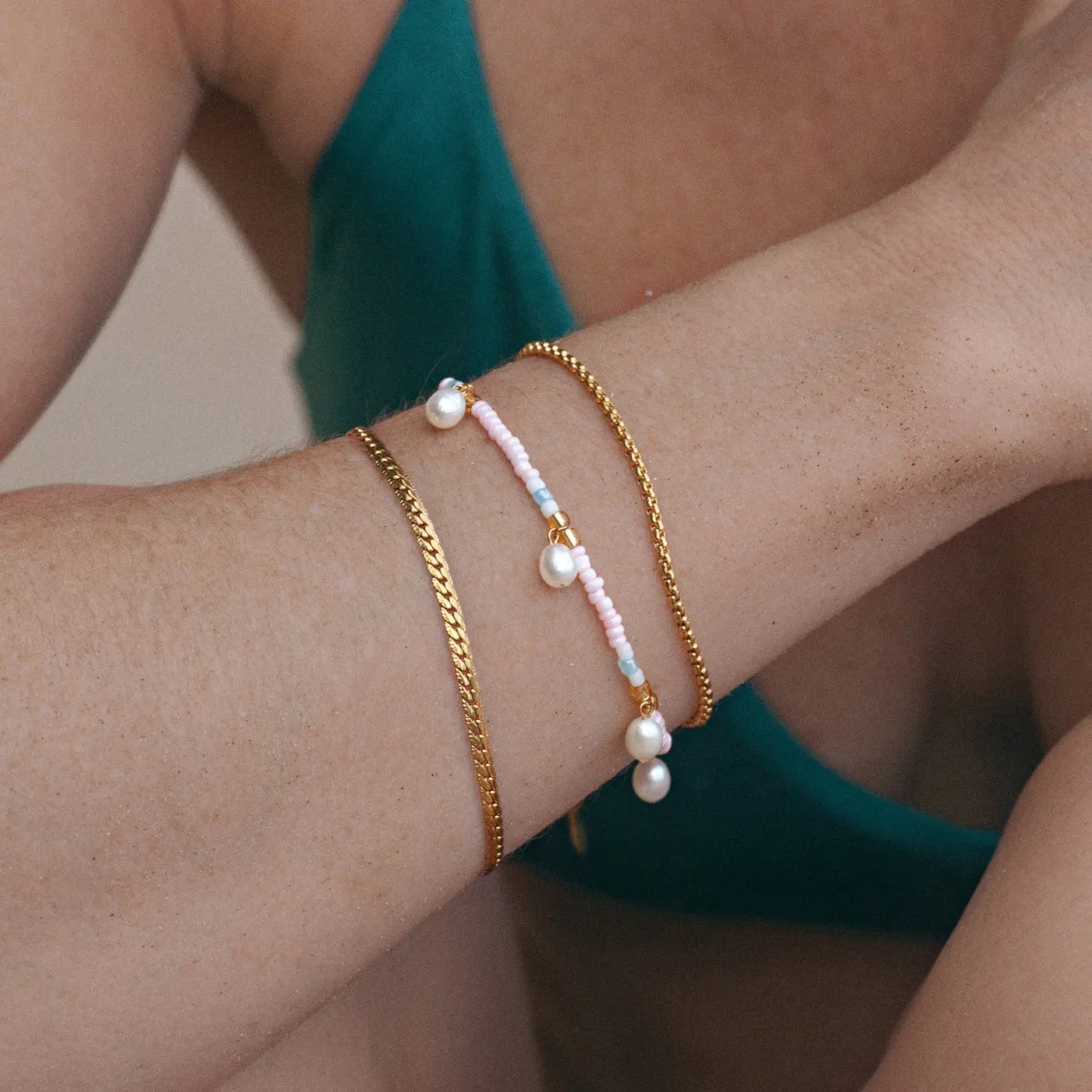 Fanny - Perle og fargerike perler sommerarmbånd - Image 2