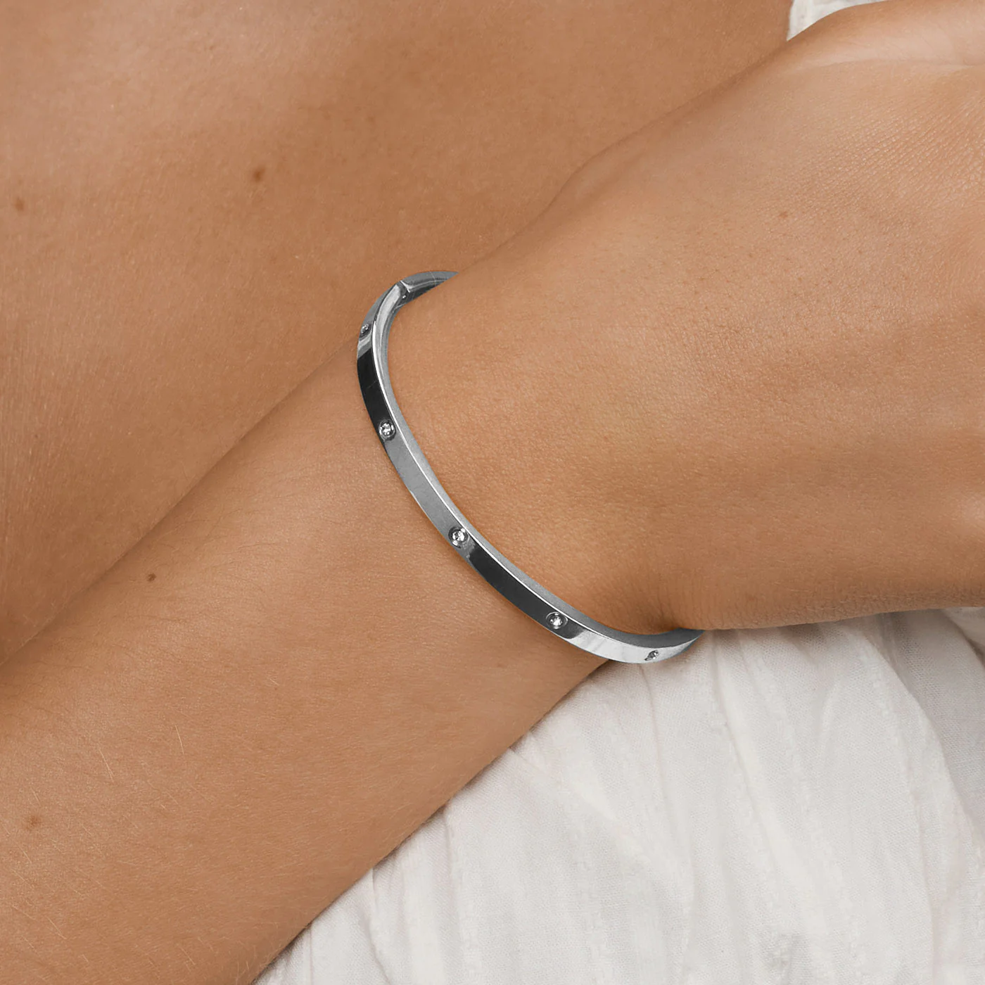 Fiona - Bangle Krystallarmbånd Rustfritt stål - Image 4