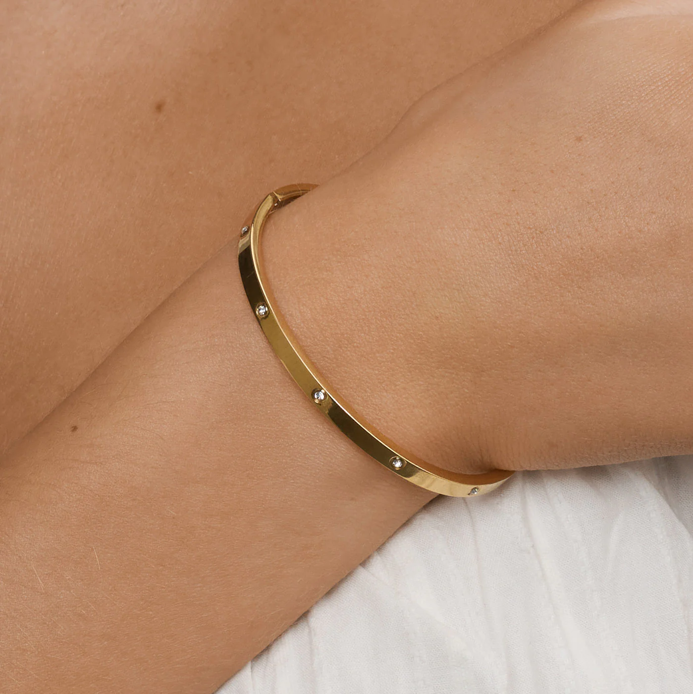 Fiona - Bangle Krystallarmbånd Rustfritt stål - Image 5