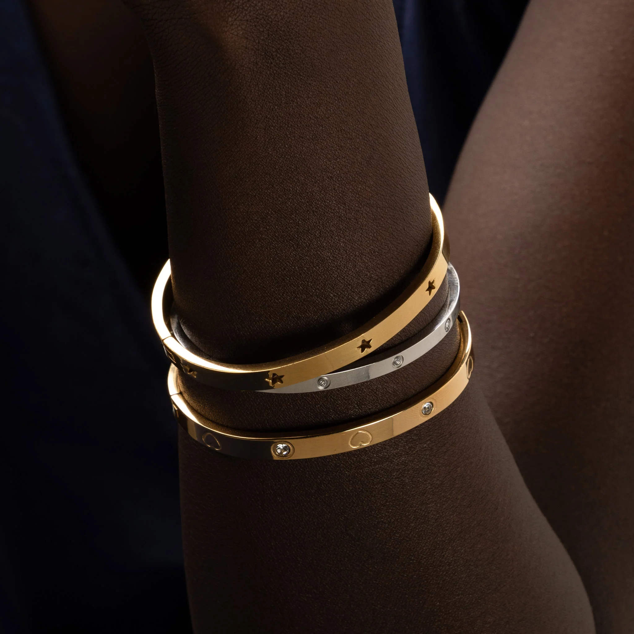 Fiona - Bangle Krystallarmbånd Rustfritt stål - Image 8