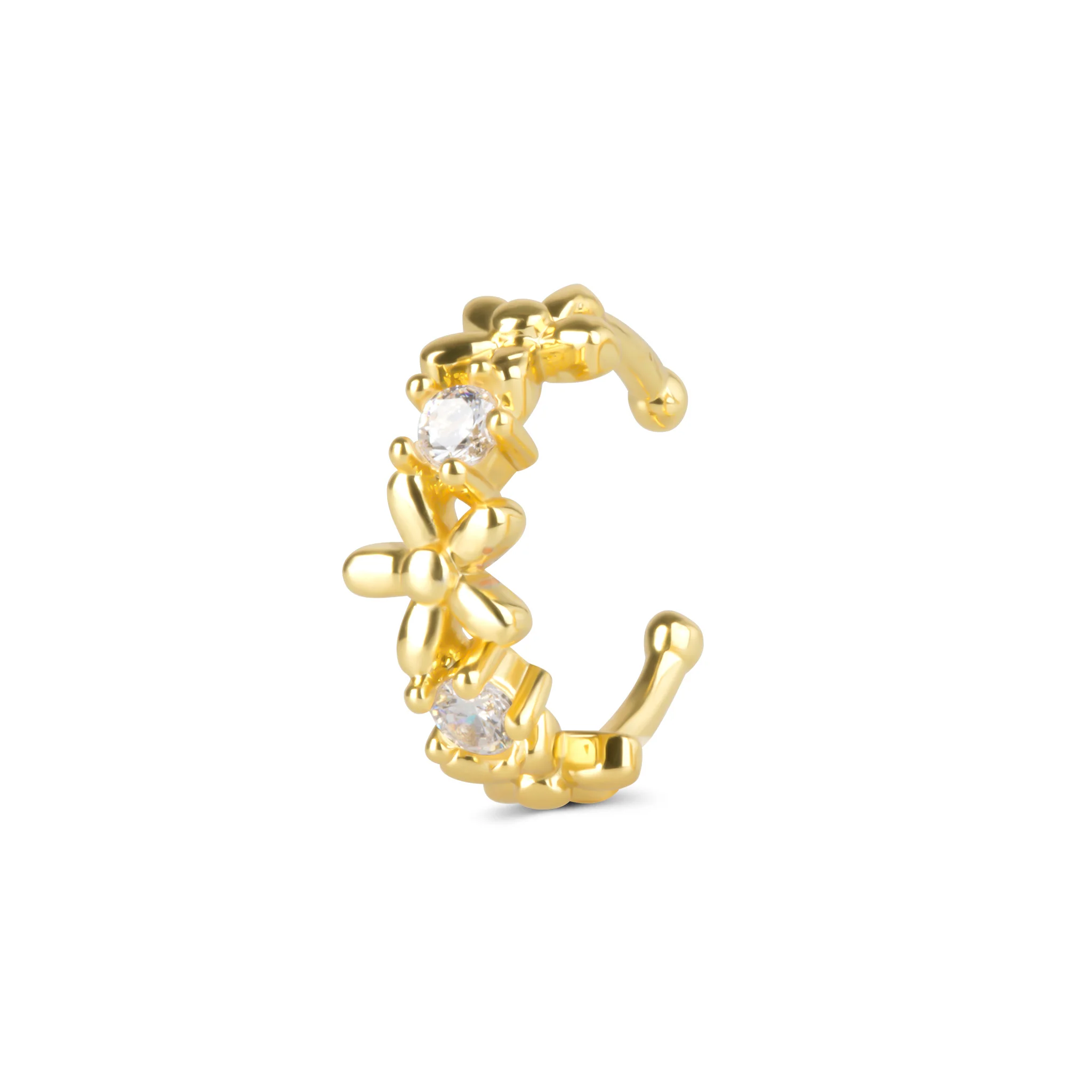 Georgie - Blomst Ear Cuff Rustfritt Stål