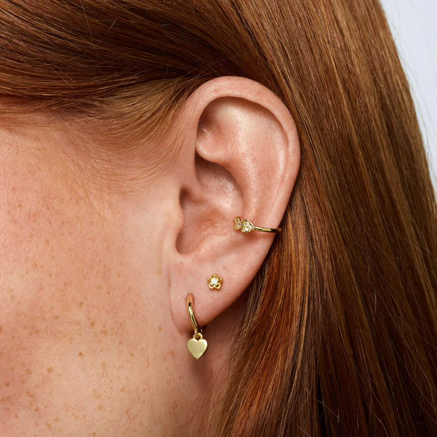 Gigi - To Krystallhjerter Ear Cuff - Image 6