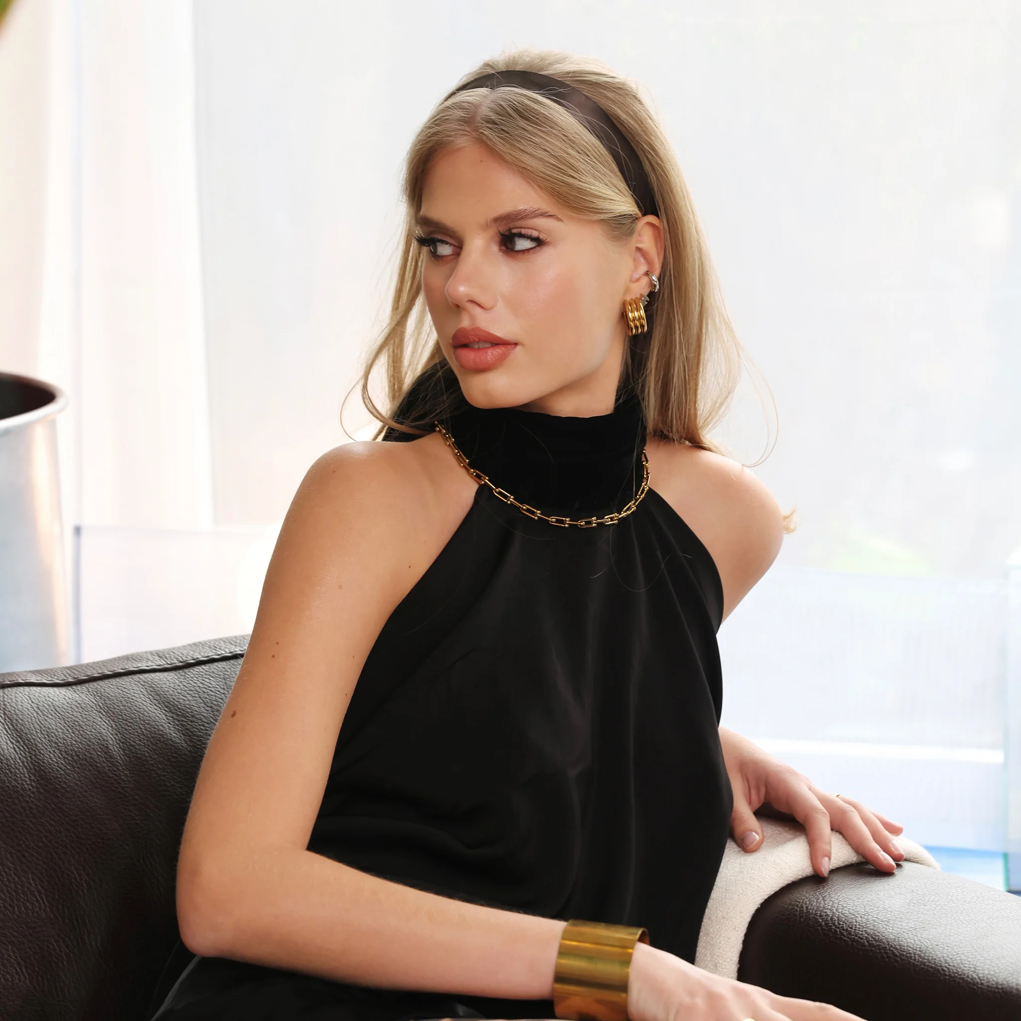 Hedvig - Klassisk Wide Hoops Ørering Rustfritt Stål - Image 17