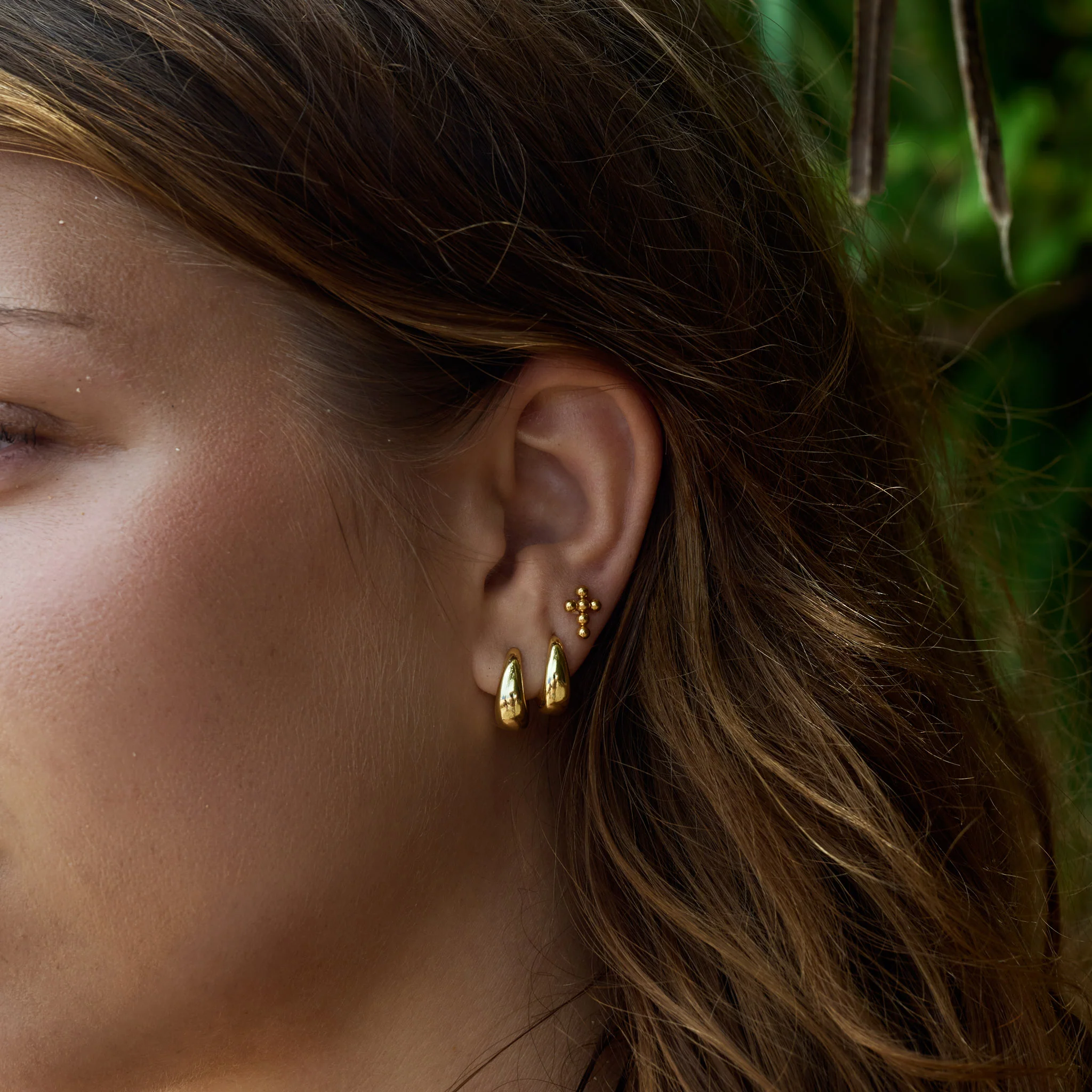 Hedvig - Klassisk Wide Hoops Ørering Rustfritt Stål - Image 7