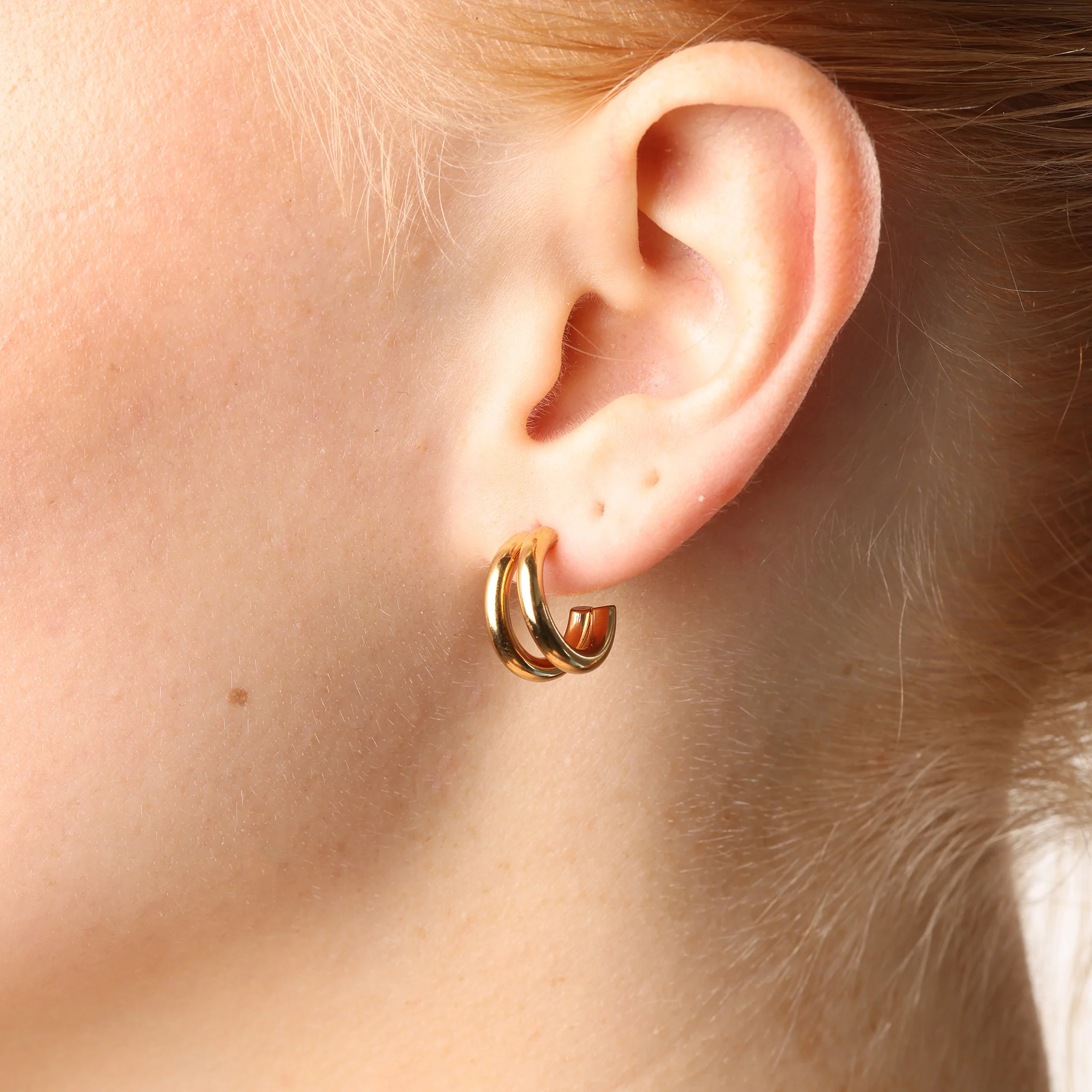 Heylin - Doble hoops øredobber i rustfritt stål - Image 11