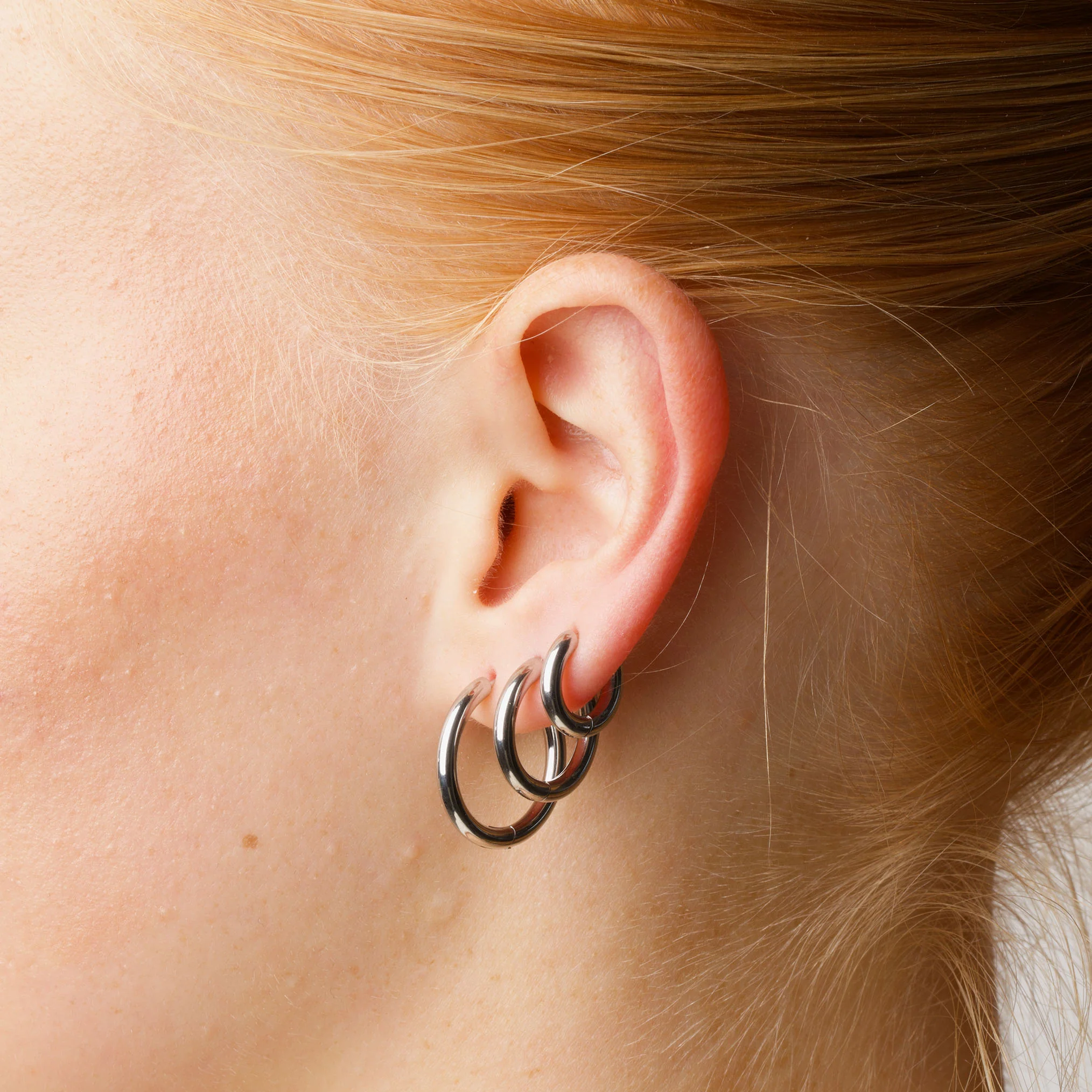 Hollie - Hoops Øredobber 17mm Rustfritt Stål - Image 8