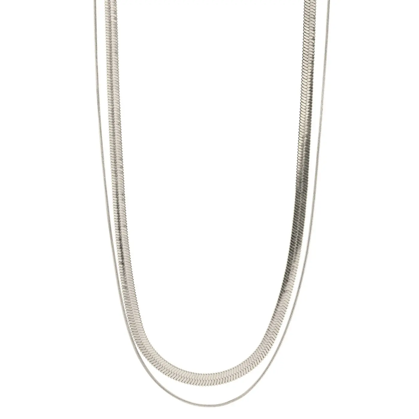 Eføy - Dobbel Snake Chain Halskjede Rustfritt stål - Image 5