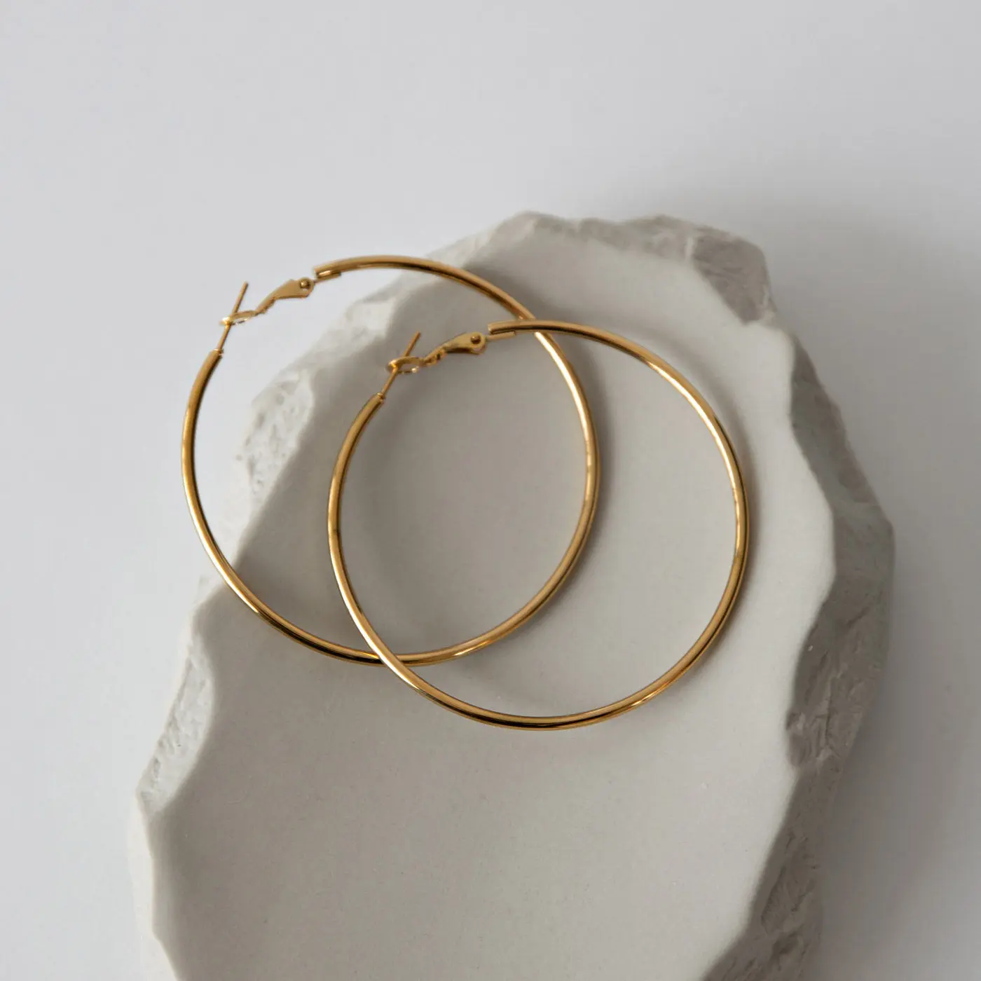 Jo - Large Hoop Øredobber 55 mm rustfritt stål - Image 3