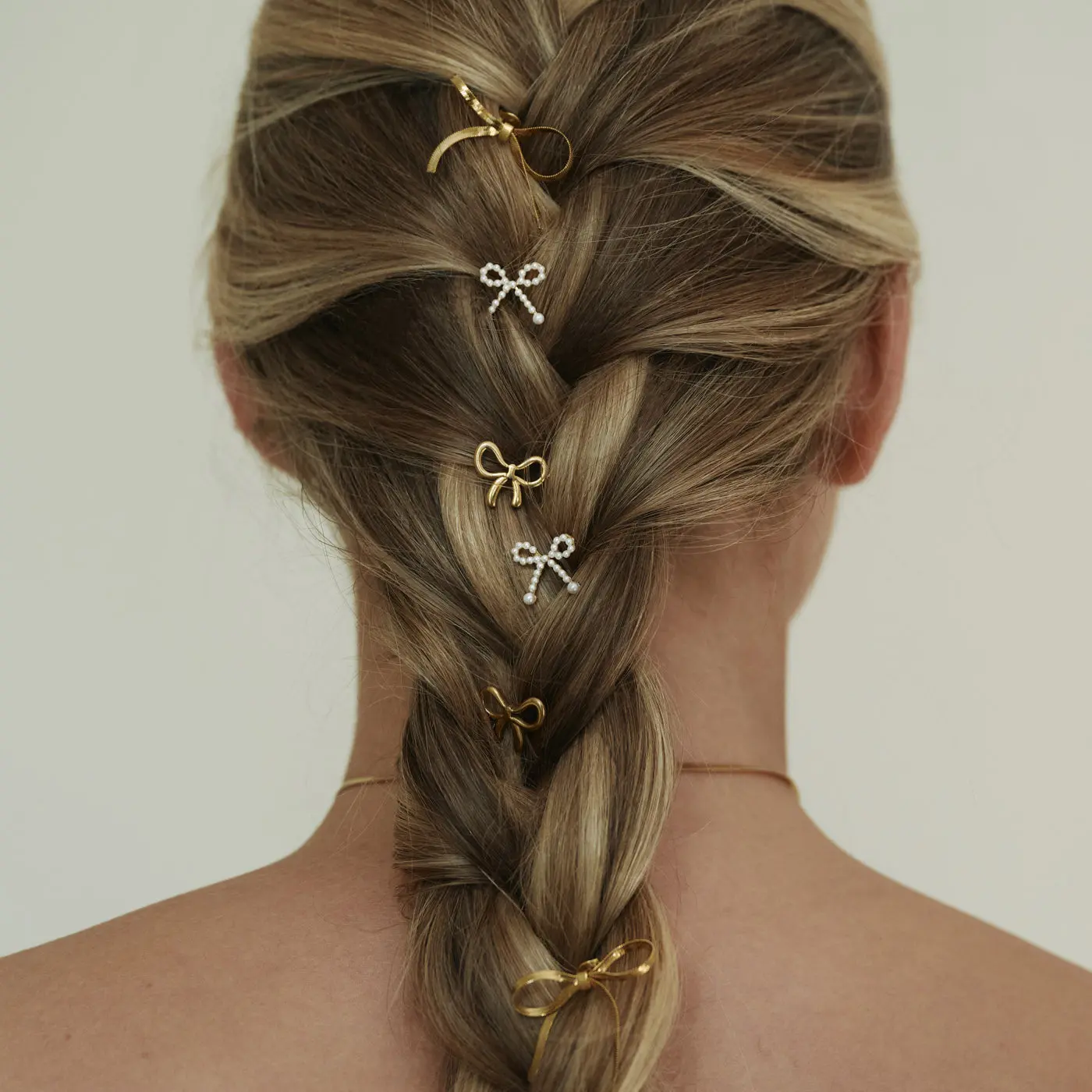 Juliette - Snake Chain Bow Stud øredobber rustfritt stål - Image 8