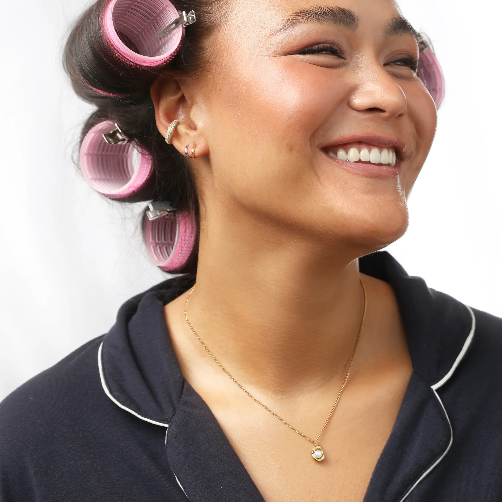 Kaja - Huggie Hoop-Øredobber Rustfritt Stål - Image 5