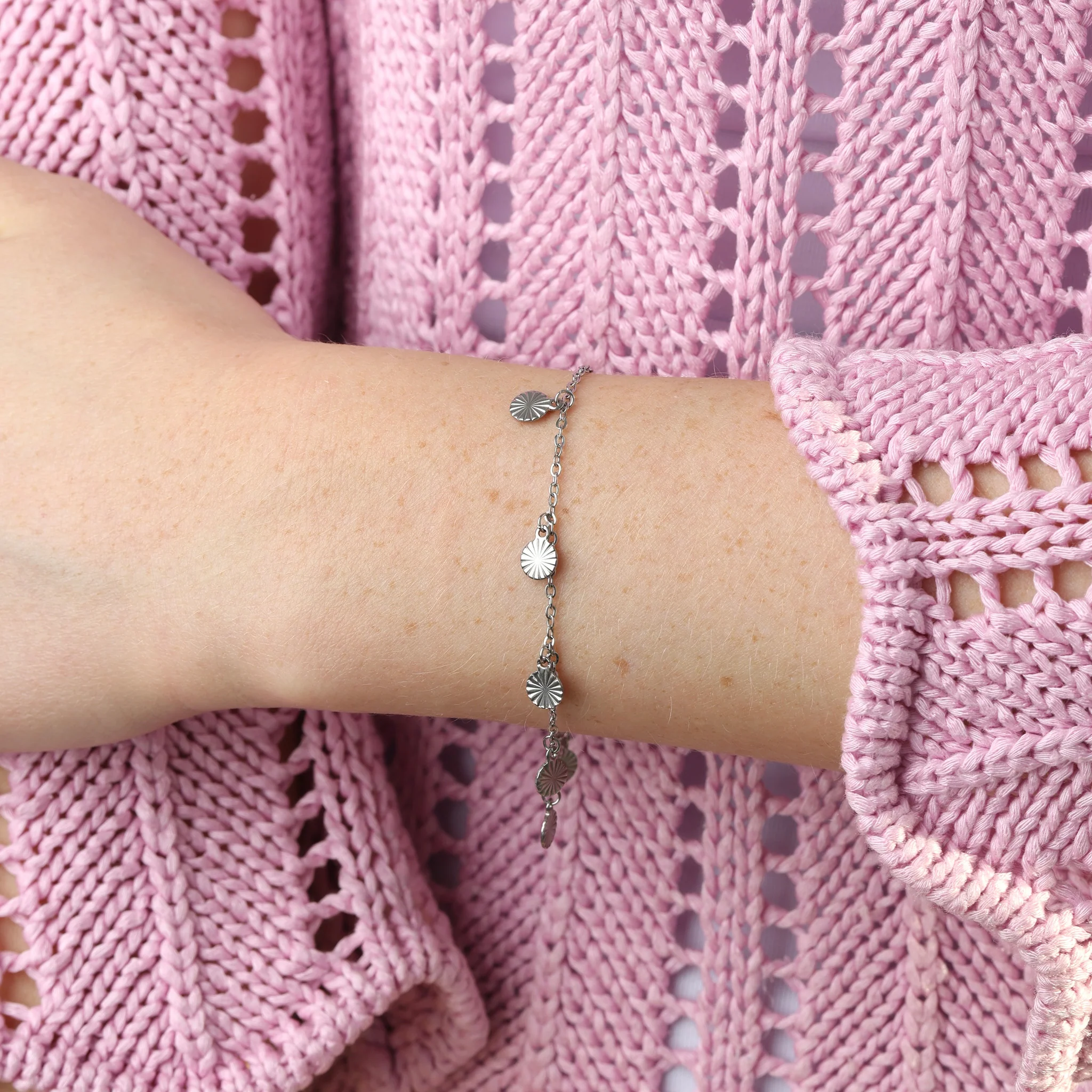 Liv - Mynt Charm Armbånd Rustfritt Stål - Image 4