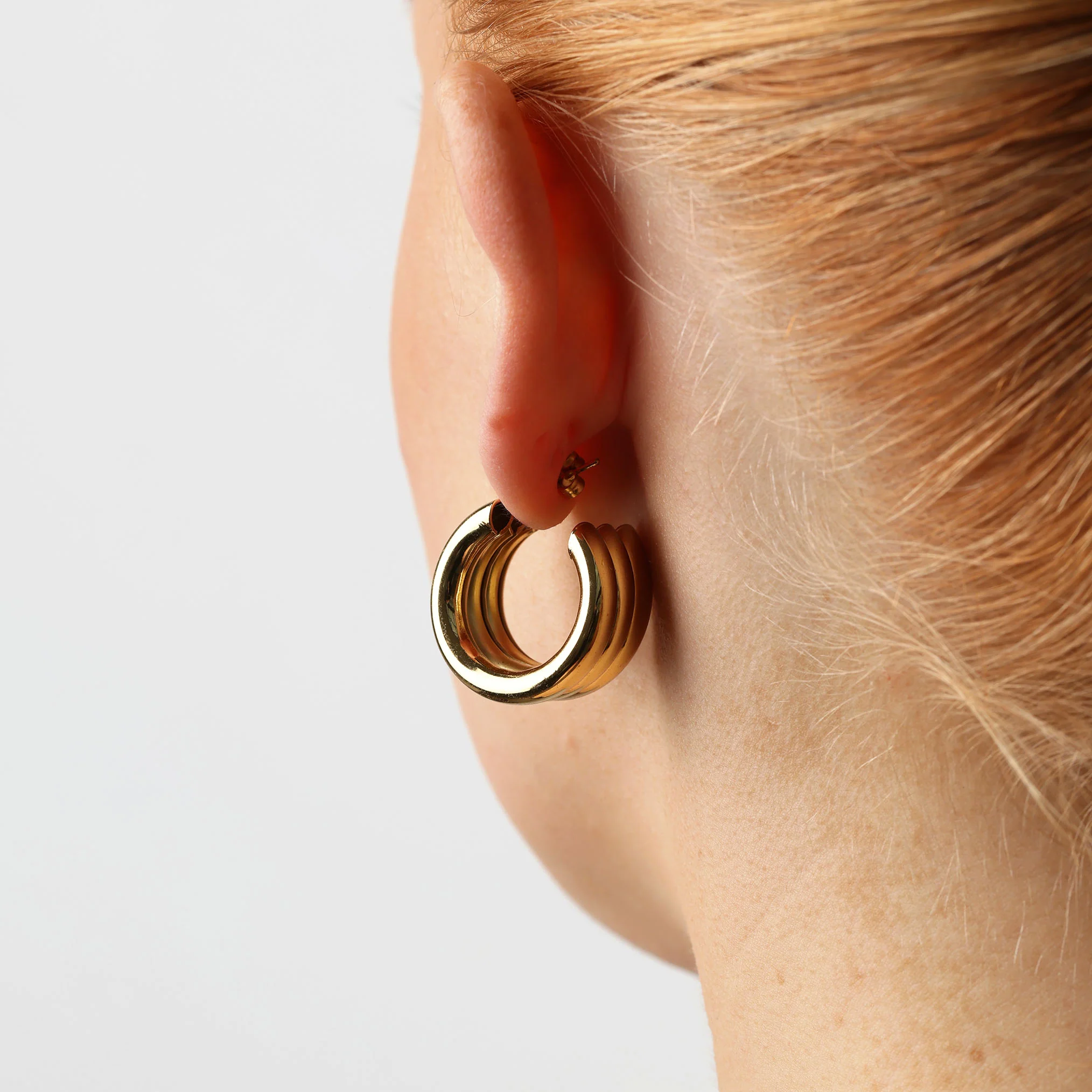 Liv - Multi Layered Studs Øredobber Rustfritt Stål - Image 4