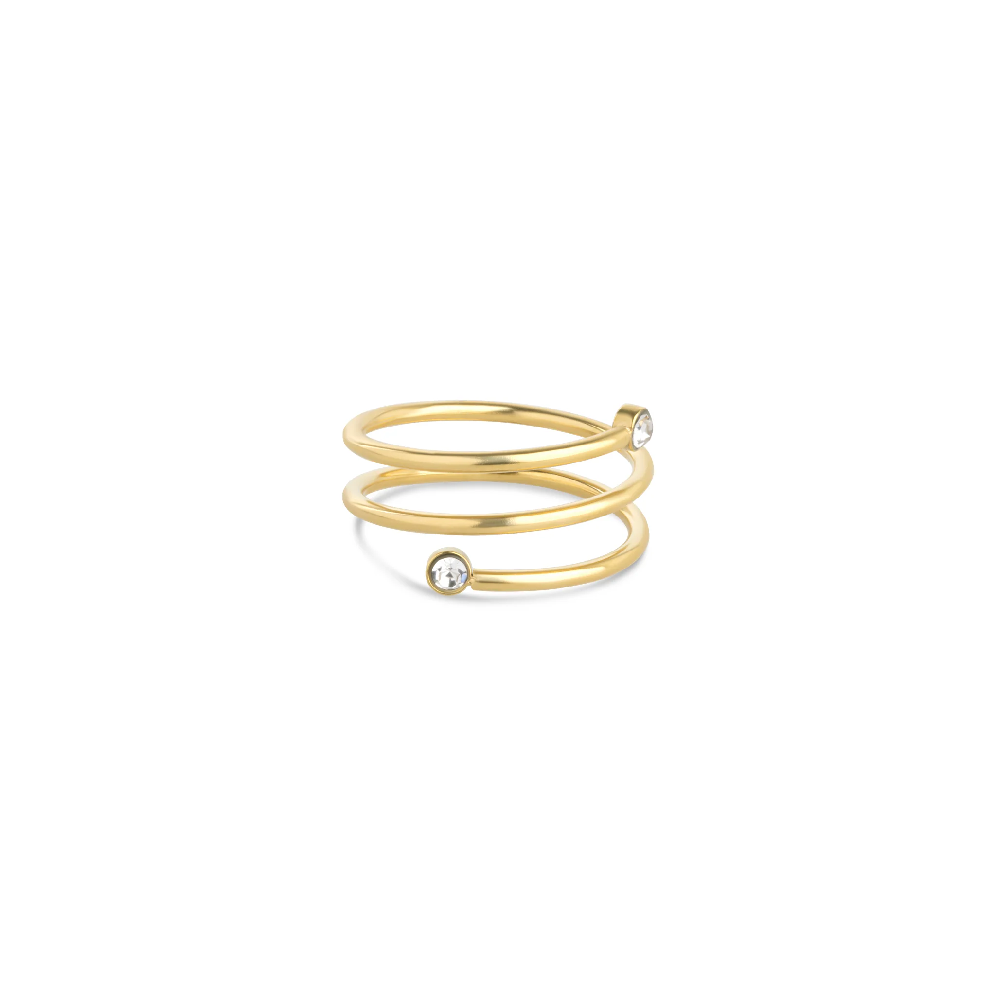 Lykke - Krystall Ring Rustfritt Stål - Image 3