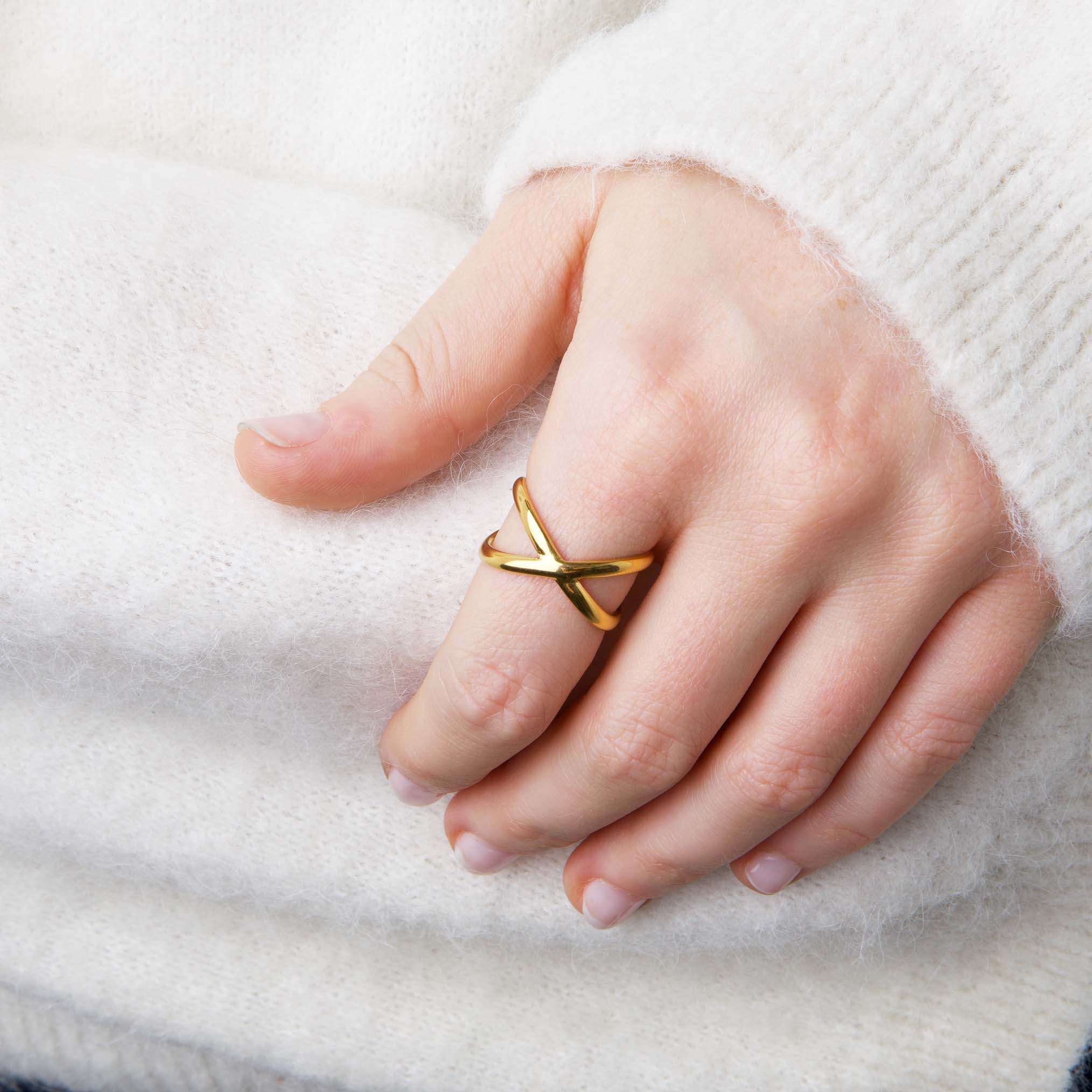 Mona - Abstrakt Ring Rustfritt Stål - Image 6