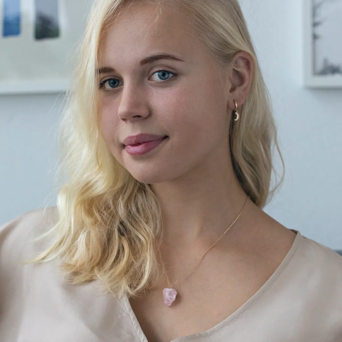 Halskjede halvedelsten - Image 3