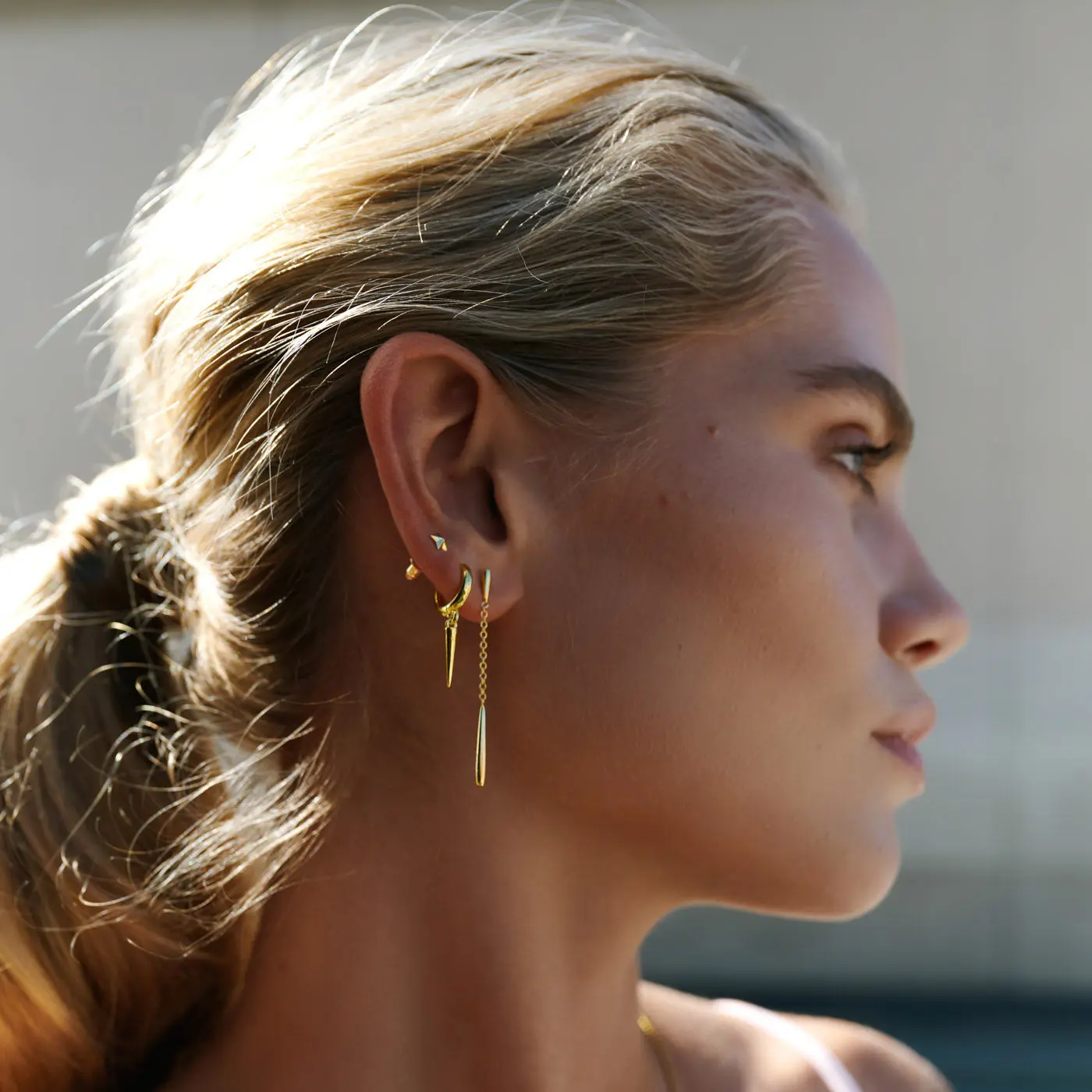 Nyah - Spike Hoop øredobber - Image 3