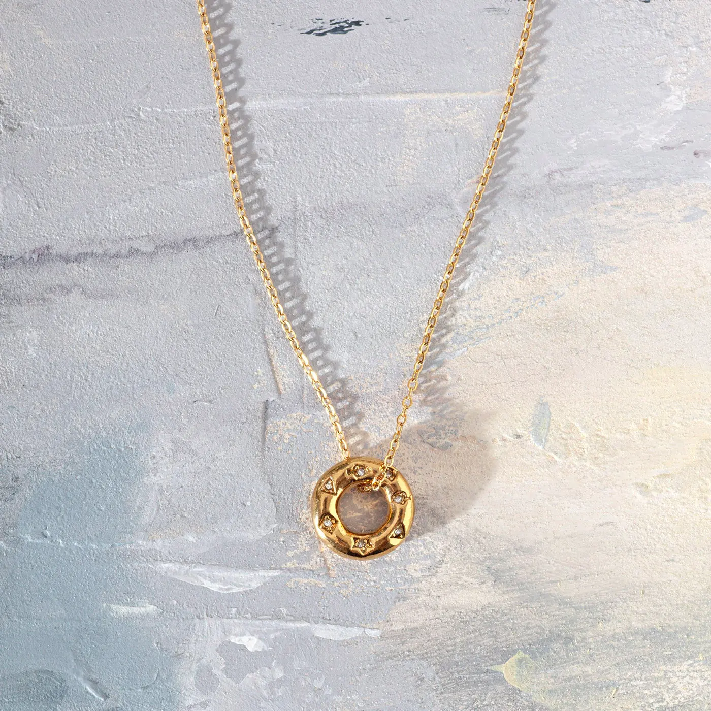 Odelia - Crystal smultring halskjede rustfritt stål - Image 4