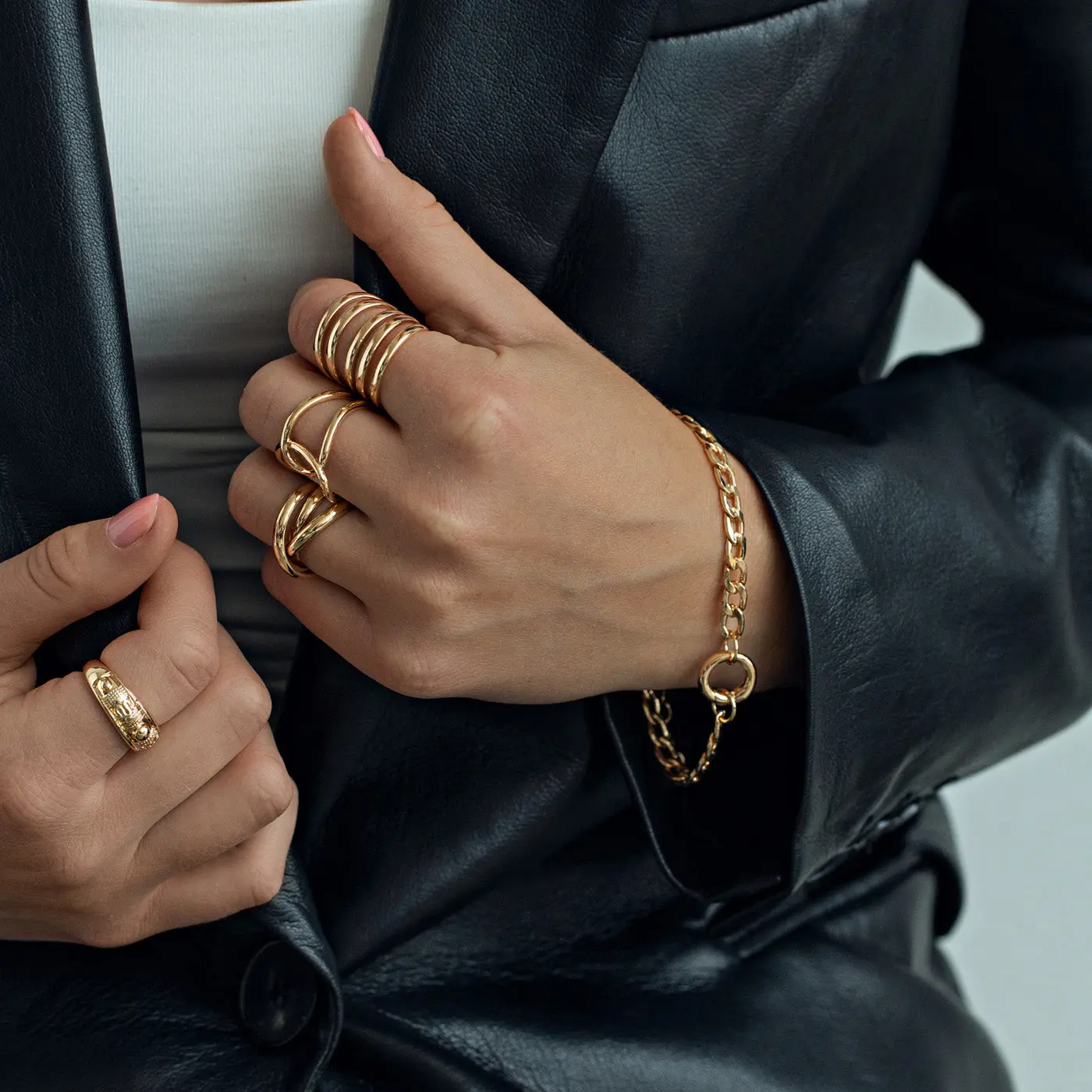 Rund lås kjede armbånd - Image 3