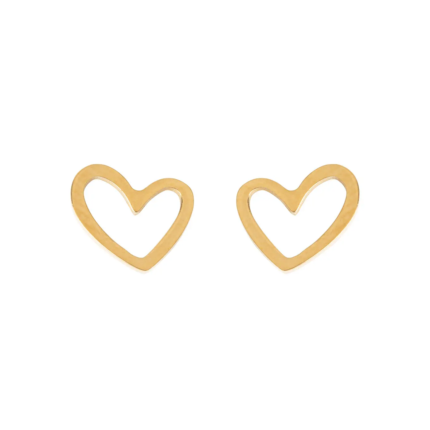 Sarah - Heart Outline Stud øredobber i rustfritt stål