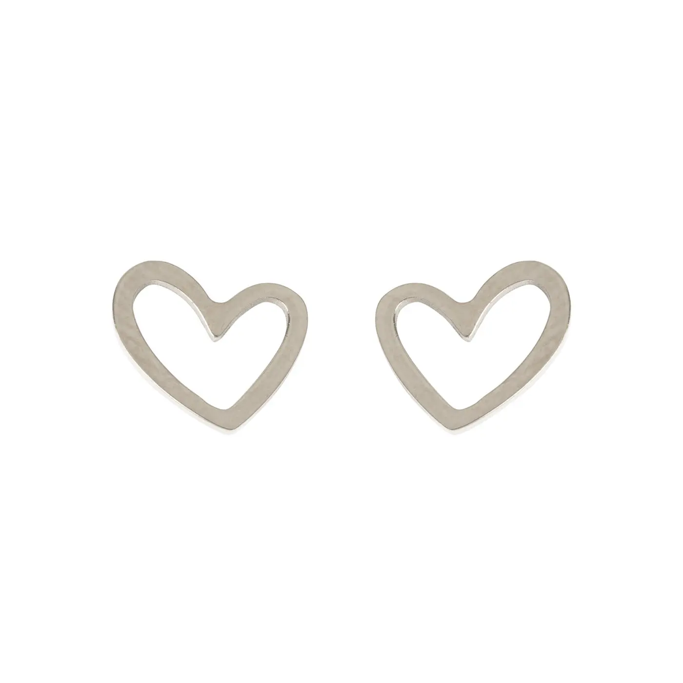 Sarah - Heart Outline Stud øredobber i rustfritt stål - Image 4