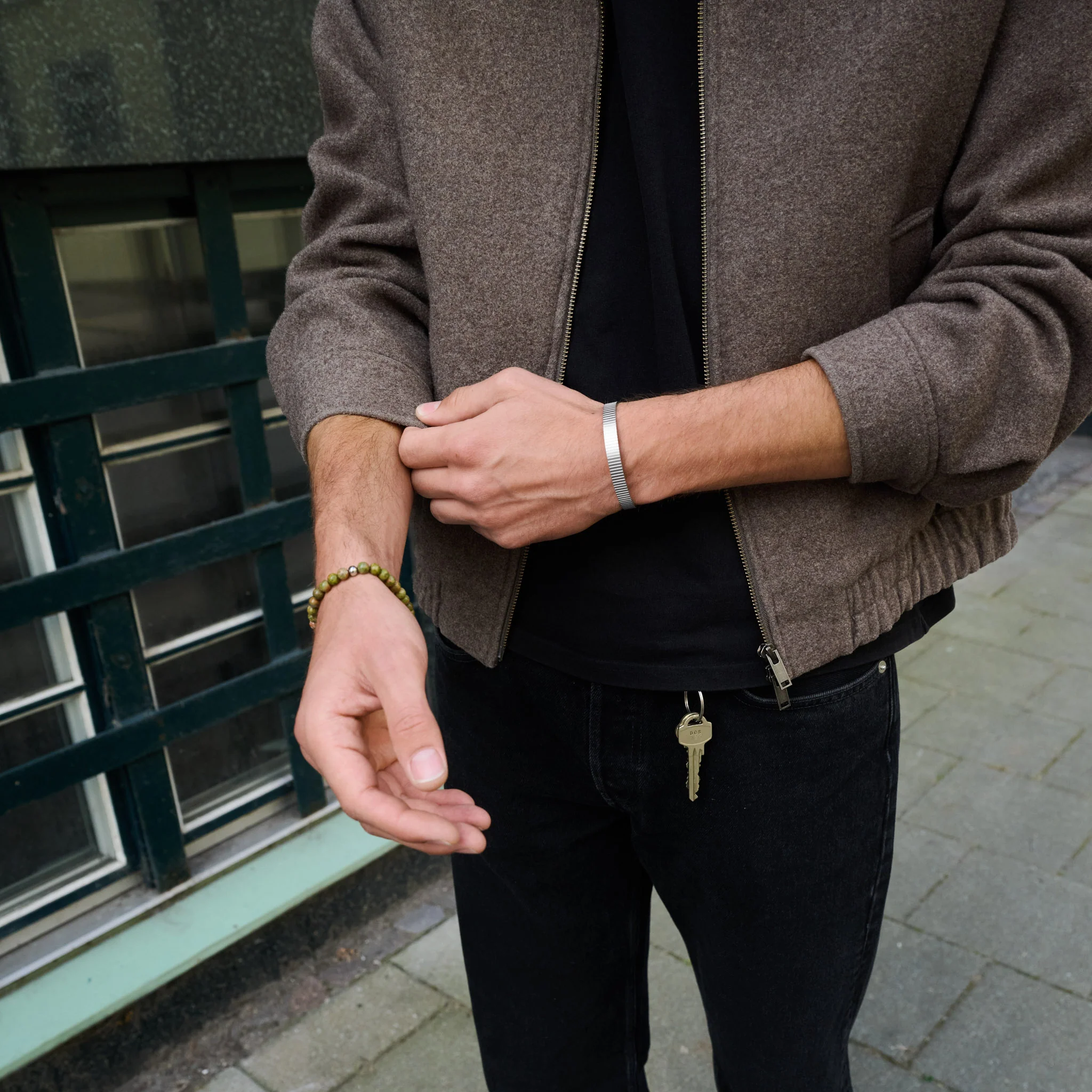 Tage - Ribbet Armring Rustfritt stål - Image 7