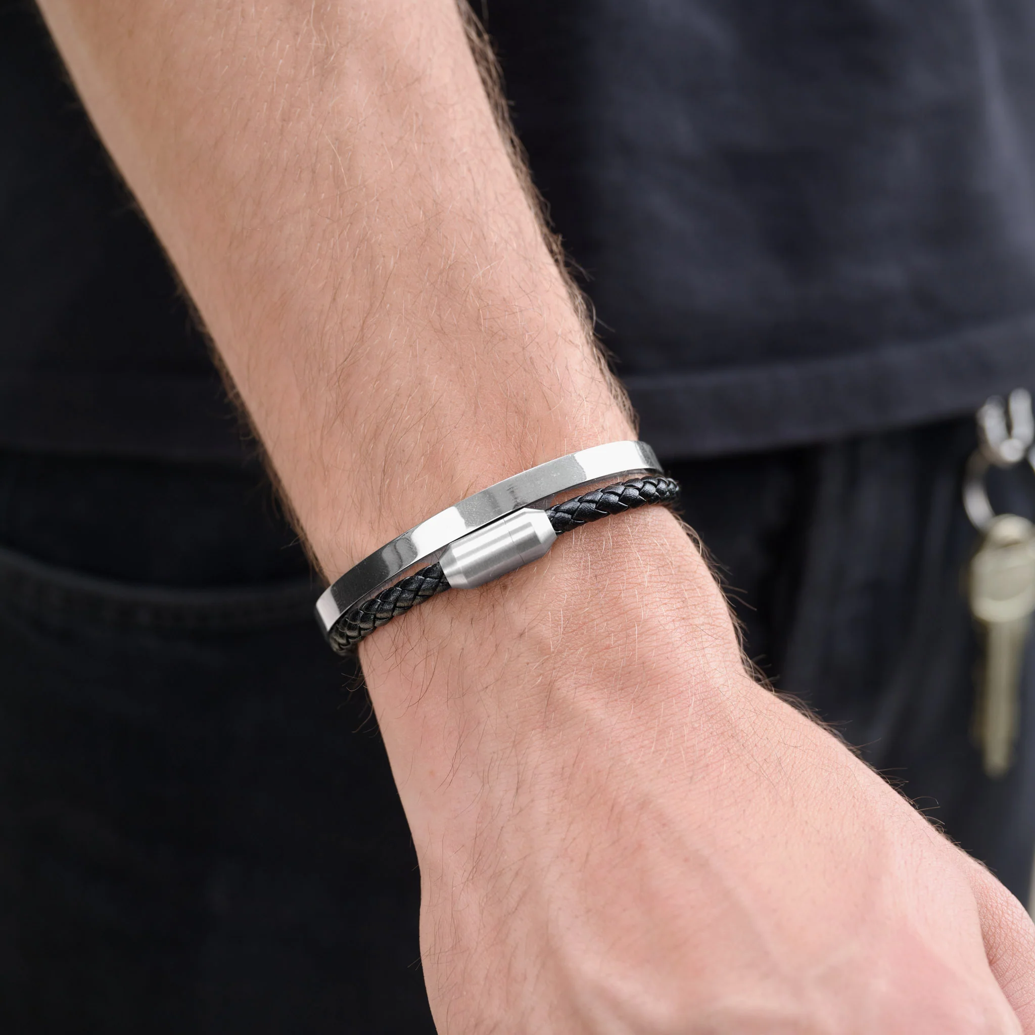 Tristan - Sleek Bangle Armbånd Rustfritt Stål - Image 11