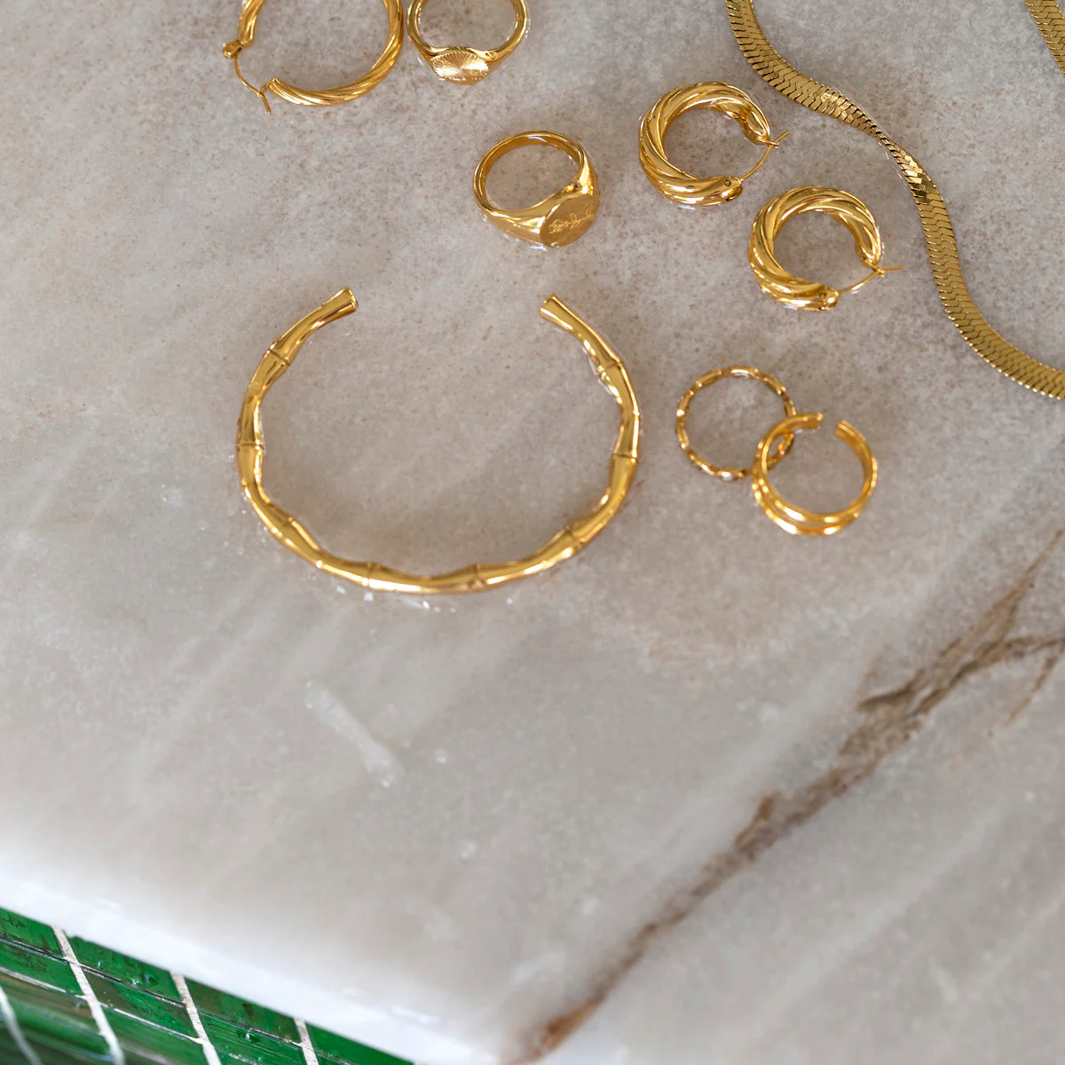 Tyra - Bamboo Bangle Armbånd Rustfritt Stål - Image 3