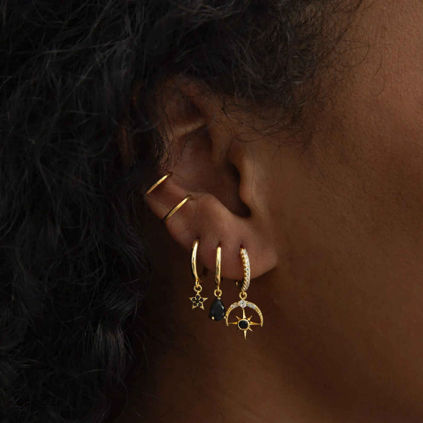 Uli - Double Ring Earcuff rustfritt stål - Image 2
