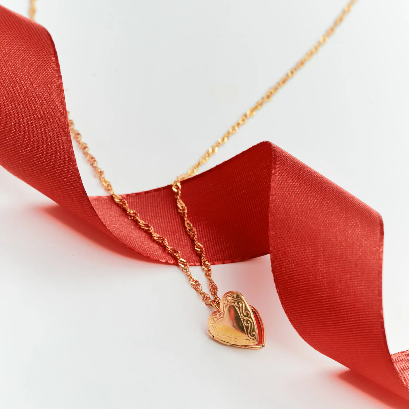 Vera - Hjerte Locket Halskjede Rustfritt Stål - Image 7